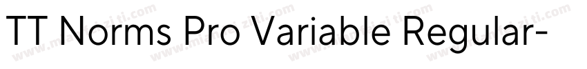 TT Norms Pro Variable Regular字体转换